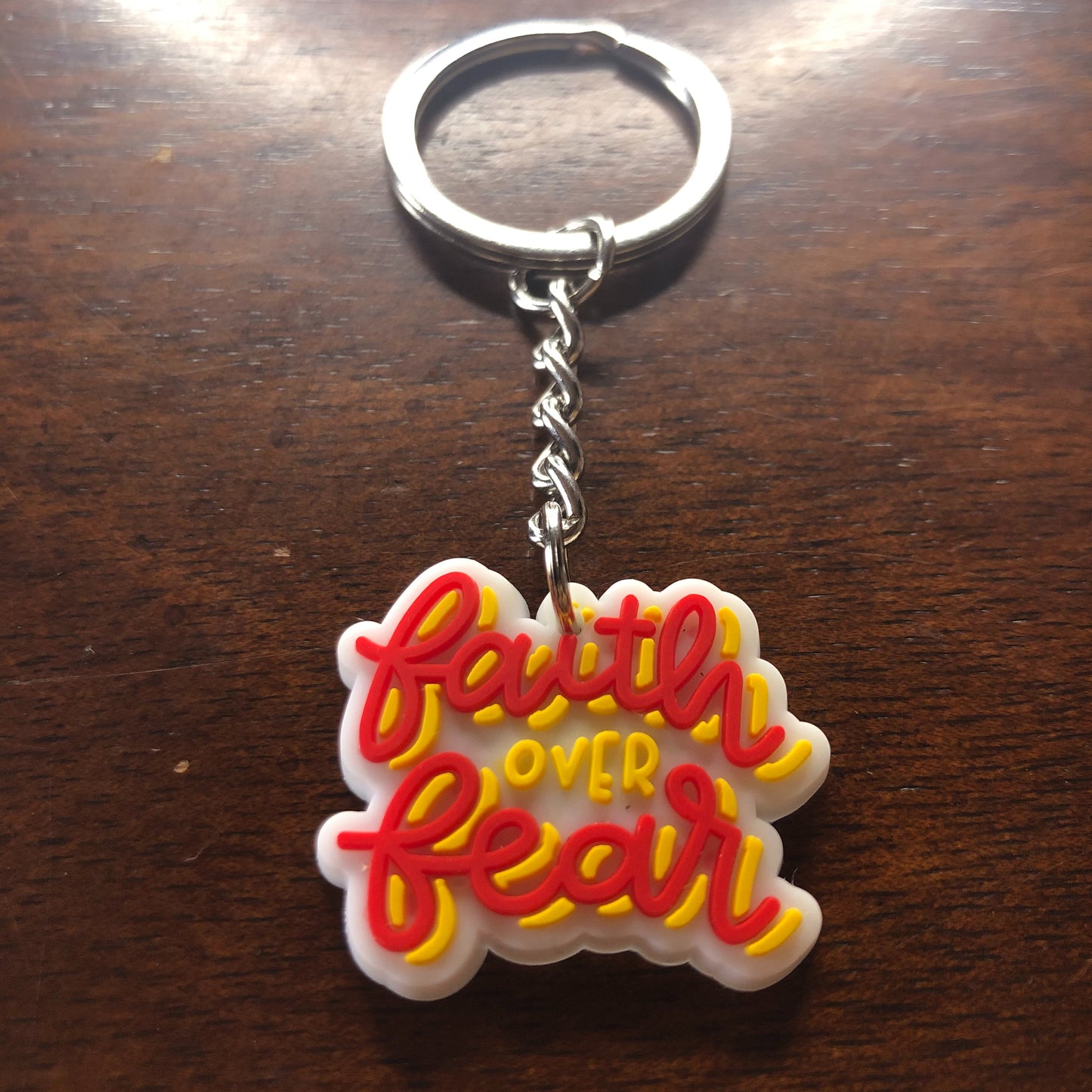 Faith Over Fear Keychain
