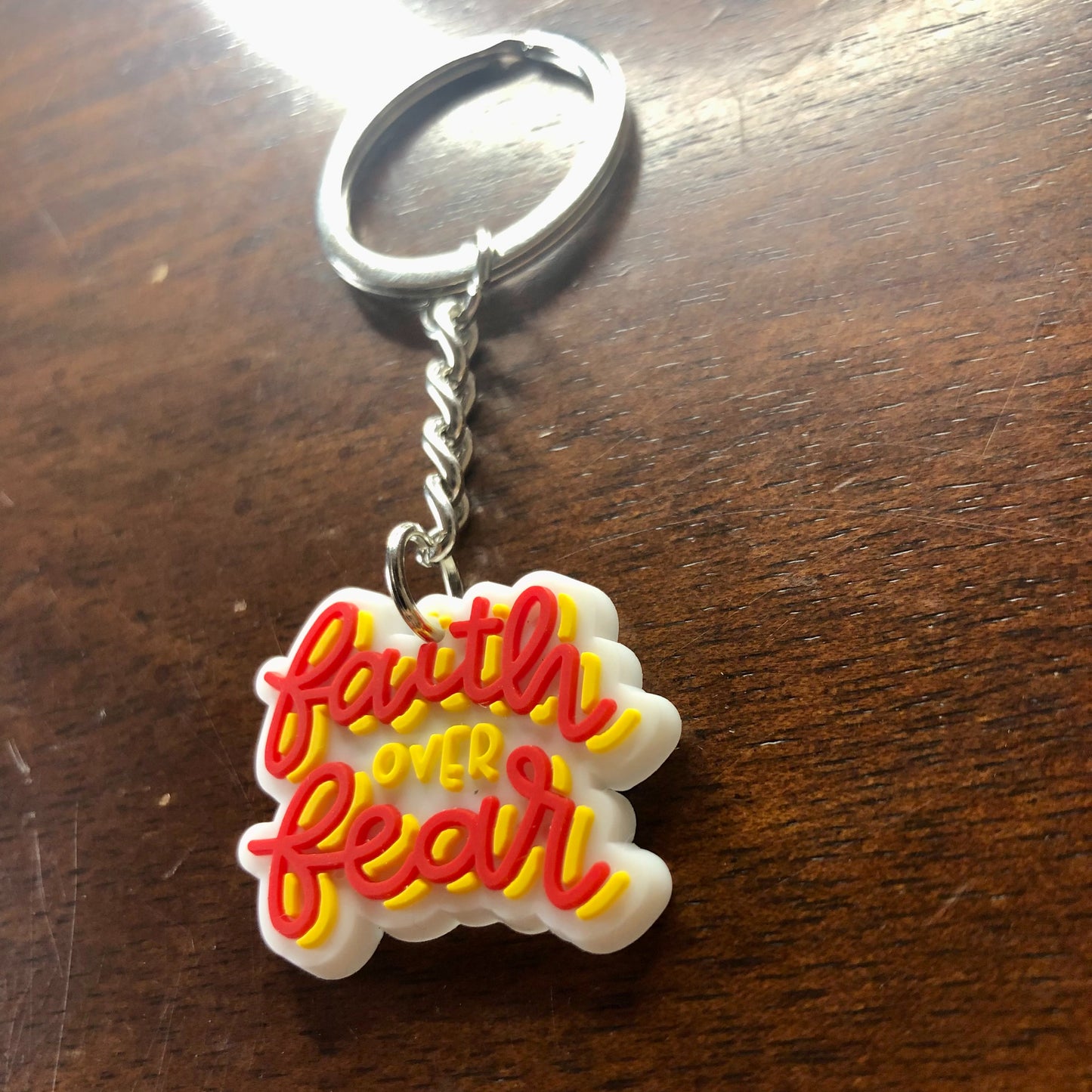 Faith Over Fear Keychain